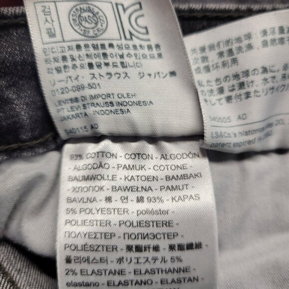 Levi's Premium Size 30 Classic Black Faded Distressed Curvy Skinny Denim Jeans - Picture 11 of 14